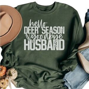 Green Graphic Sweatshirt-NWOT- Large